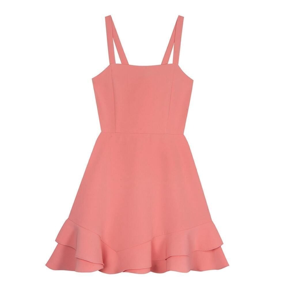 Rare Editions Big Girls Ruffle Hem Skater Dress With Tie Bow Back Size 16